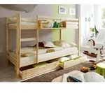 TiCAA Etagenbett Stockbett Rene Kiefer massiv Natur - Naturbelassen