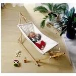 Amazonas Koala Babyh&auml;ngematte mit Holzgestell, ergonomisch - Beige