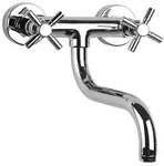 Herzbach 14.954000.1.01 STILO Sp&uuml;ltisch/Waschtisch-Wandbatterie - Silber