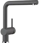 BLANCO LINUS, Messing SILGRANIT-Look, felsgrau, Hochdruck, Standard, Grau, Messing,