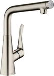 HansGrohe 14883800, Hansgrohe Metris Sp&uuml;ltischmischer Select Schwenkauslauf