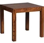 WOHNLING Esstisch MUMBAI Massivholz Sheesham 80 cm Esszimmer-Tisch Holztisch Design
