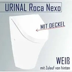 ROCA NEXO Urinal Pissoire Urinalbecken mit SoftClose Deckel Zulauf hinten, wei&szlig; -