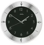 AMS Funk-Wanduhr, Funkwerk, D31x4cm, 5849 - Schwarz