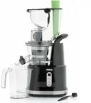 Princess 202045 Entsafter "Easy Fill", Langsamer Entsafter, Schwarz, Silber, LED,