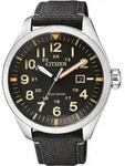 Herrenuhr CITIZEN AW5000-24E, schwarzes Sportarmee-Uhren. - Schwarz
