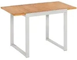 Merxx Balkontisch ausziehbar 80/120 x 70 cm - Aluminiumgestell Silber mit...