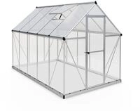 Palram - Canopia Aluminium Gew&auml;chshaus Hybrid 610 Silber 306x185x208 cm