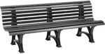 Blome Gartenbank Borkum 4-Sitzer, Pflegeleichte Kunststoff, mit 13