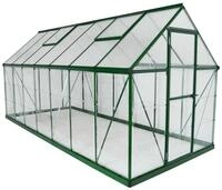 Palram - Canopia Aluminium Gew&auml;chshaus Hybrid 614 Gr&uuml;n 426x185x208 cm