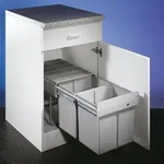 WESCO 787811-85 Abfallsorter 32 (2x16) Liter DOUBLE 2 ab 40 cm Schrankbreite - Grau