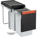 FRANKE Abfallsorter 30 (20+10) Liter CUBE 30 ab 30 cm Schrankbreite - Schwarz
