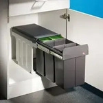 WESCO&reg; Abfallsammler M&uuml;lleimer Trio-Boy 345 S/300-3 mit Biodeckel anthrazit -