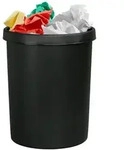 helit Papierkorb 45,0 l schwarz, 1 St. - Schwarz
