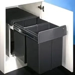 Hailo Double Master Maxi 40 DT. Abfallsammler, anthrazit. - M&uuml;lleimer - Grau