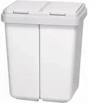 Alpfa Abfalleimer "Duo Bin" 2 x 25 l - Wei&szlig;/Grau