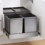 Naber Double Shorty plus. Abfallsammler, anthrazit. - M&uuml;lleimer - Grau