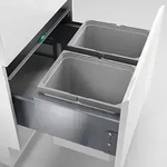 Naber, Cox&reg; Base K1 600-2. Abfallsammler, hellgrau, H&ouml;he 360 mm - M&uuml;lleimer -