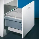 Naber, Cox&reg; Base 1T 600-2. Abfallsammler, hellgrau, H&ouml;he 360 mm - M&uuml;lleimer