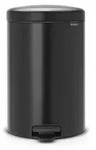 Brabantia 114106, 20 l, Rund, Schwarz, Kunststoff, Terrasse, 29 cm - Schwarz