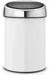 Brabantia Touch Bin 3 L Weiss Wei&szlig;, 364488 - Wei&szlig;