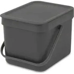 Brabantia - Abfallbeh&auml;lter 'Sort & Go', 6 L,Farbe:grau, 109720 - Grau