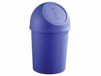 helit Abfalleimer mit Push Einwurfklappe 6 Liter blau