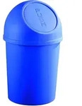 helit Abfalleimer mit Push Einwurfklappe 6 Liter blau - Blau