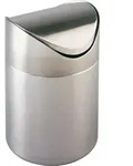 WENKO Kosmetik Schwingdeckel M&uuml;ll Eimer Abfall Bad OTRANTO 3 L Edelstahl K&uuml;chen -