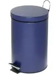 Tretabfalleimer, rund, Blau, Stahlblech, Kunststoffeinsatz, Inhalt 12 L, (H/&Oslash;)
