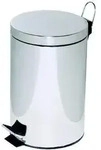 Tretabfalleimer Stahl kunststoffbeschichtet 12l chrom - Silber
