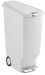 simplehuman 40 Liter schmal Treteimer, wei&szlig;er Kunststoff - 16,5x16,5x28 cm; CW1362 -