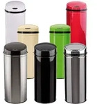 Echtwerk Abfalleimer mit Sensor 42 Liter, Farbe Inox mit schwarzem Deckel -