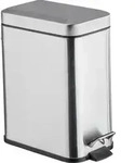 WENKO Tret Kosmetik Eimer 5 L SQUARE Edelstahl Abfall M&uuml;ll Bad K&uuml;chen G&auml;ste WC -
