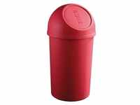 helit Abfalleimer mit Push Einwurfklappe 45 Liter rot