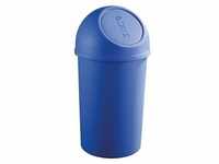 helit Abfalleimer mit Push Einwurfklappe 45 Liter blau