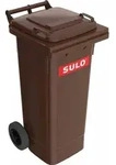 M&uuml;llgro&szlig;beh&auml;lter 80l HDPE braun fahrbar,n.EN 840 SULO - Rot