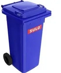 M&uuml;llgro&szlig;beh&auml;lter 120l HDPE blau fahrbar,n.EN 840 SULO