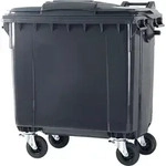 Container 770 Liter flachem Deckel - Grau - Grau
