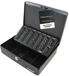 Geldkassette abschlie&szlig;bar mit M&uuml;nzz&auml;hlbrett HMF 10015-02, 30x24x9 cm,...