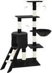 tectake&reg; Kratzbaum Dominik 144 cm inklusive Treppe, 3 Spielm&auml;usen und Kippschutz -