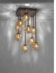 GRETA Paul Neuhaus Deckenleuchte, rost 9xG9 40W Innenleuchte, IP20 - Orange