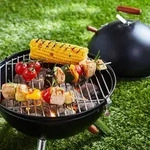 Haushalt International Mini-Kugelgrill in schwarz - Schwarz