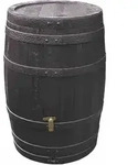 Regenfass 4rain Vino 250 Liter inkl. Aqua-Quick Auslaufhahn dunkelbraun - Braun