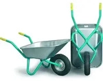 MEFRO 018500 Schubkarre 85 Liter verzinkte Wanne Luftrad mit Stahlfelge 250kg