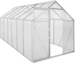 Zelsius Aluminium Gew&auml;chshaus, 380 x 190 cm, 6 mm Hohlkammerplatten, Treibhaus,