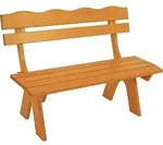 DEGAMO Gartenbank Holzbank Parkbank FREITAL 2-sitzer 120cm, Holz Kiefer massiv -