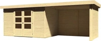 Karibu 77734, Karibu Gartenhaus Ger&auml;tehaus Askola 4 im Set mit Anbaudach 2,80 m