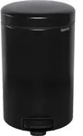 Brabantia 113741, 12 l, Rund, Schwarz, Kunststoff, Terrasse, 24 cm - Schwarz