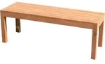Teakholz Wartebank 120cm Gartenbank aus Teak Parkbank Sitzbank Holzbank Bank - Braun